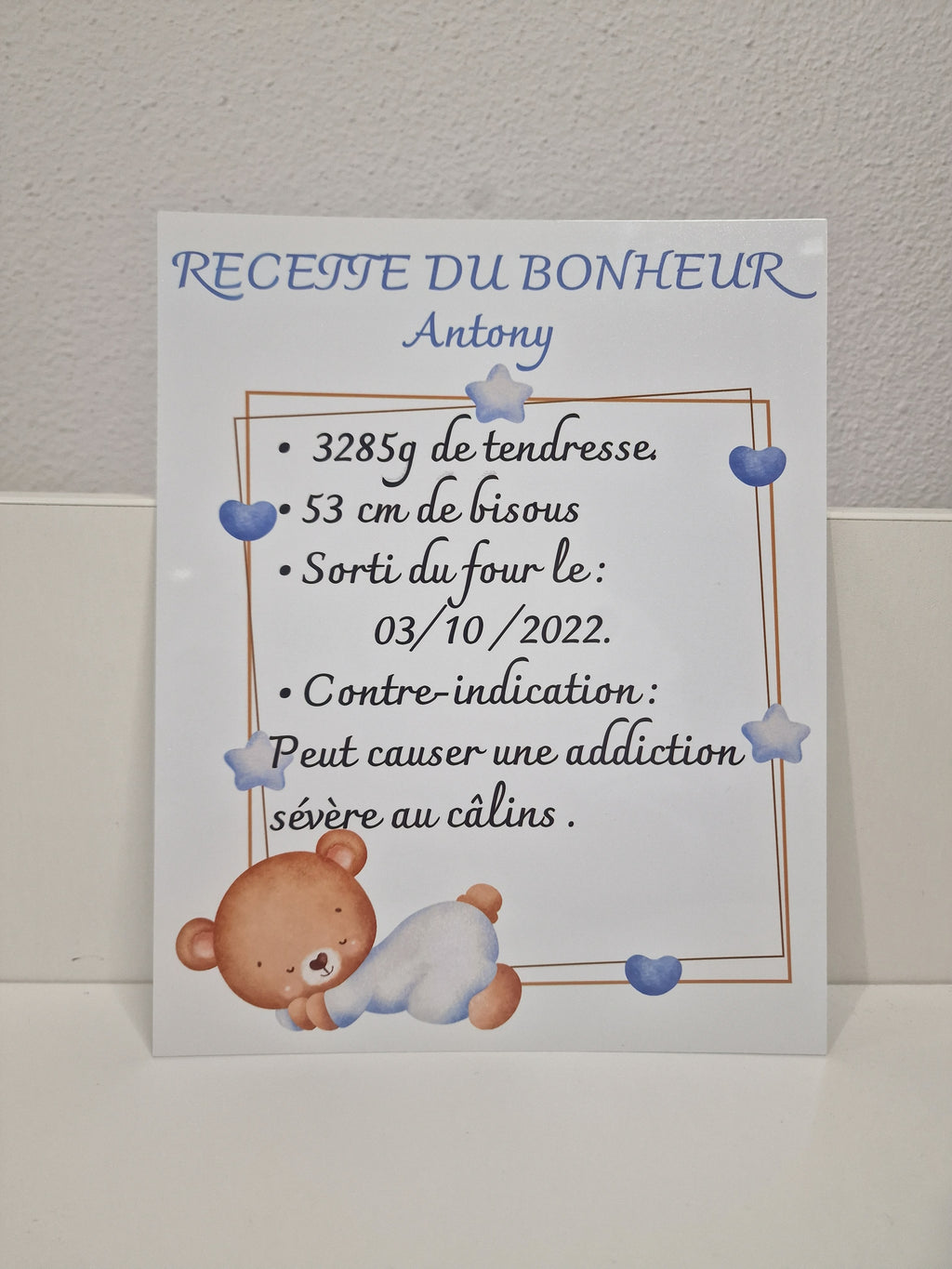 Recette du Bonheur   18 x 25,5 cm