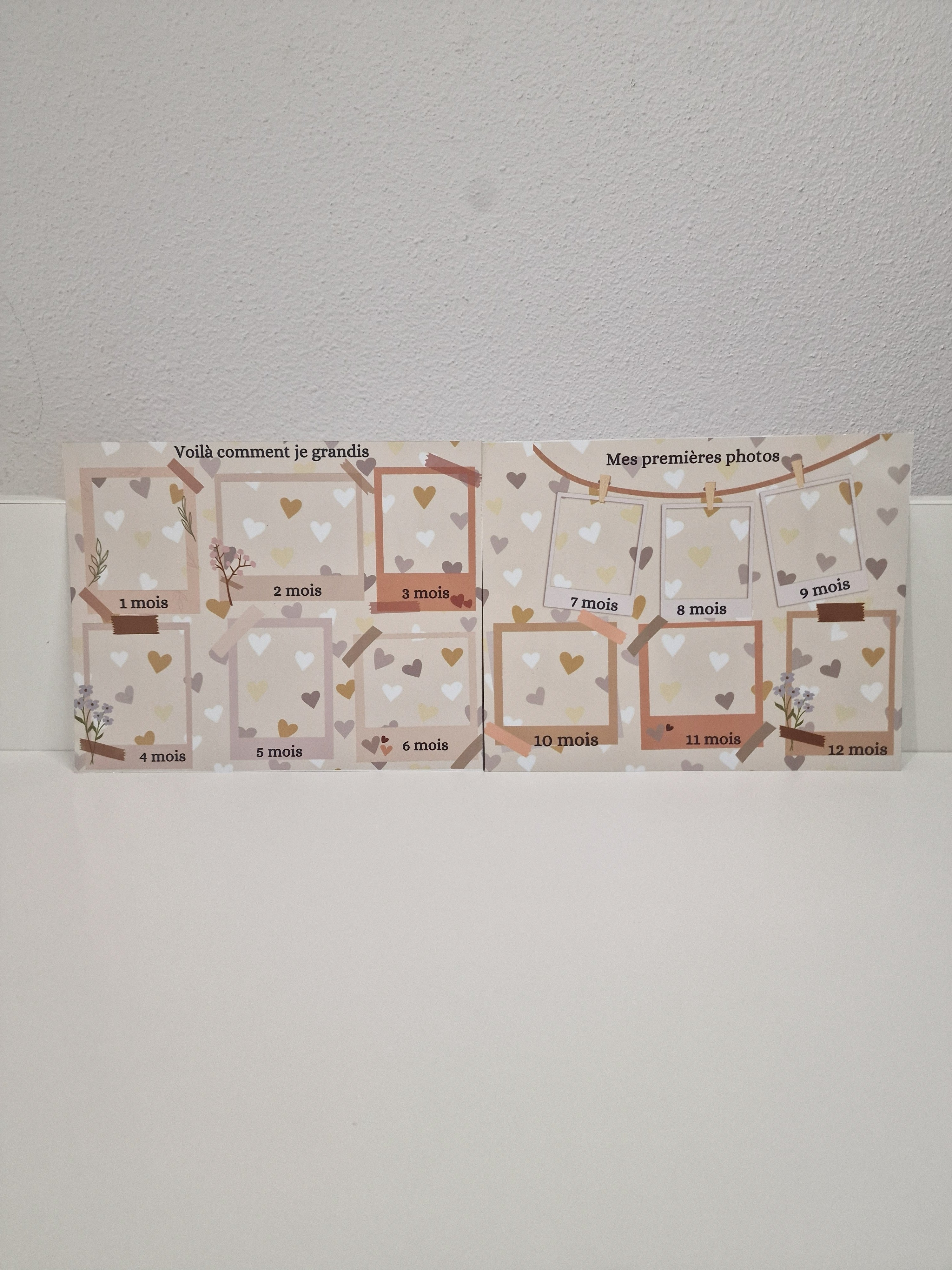 Duo plaque croissance bébé