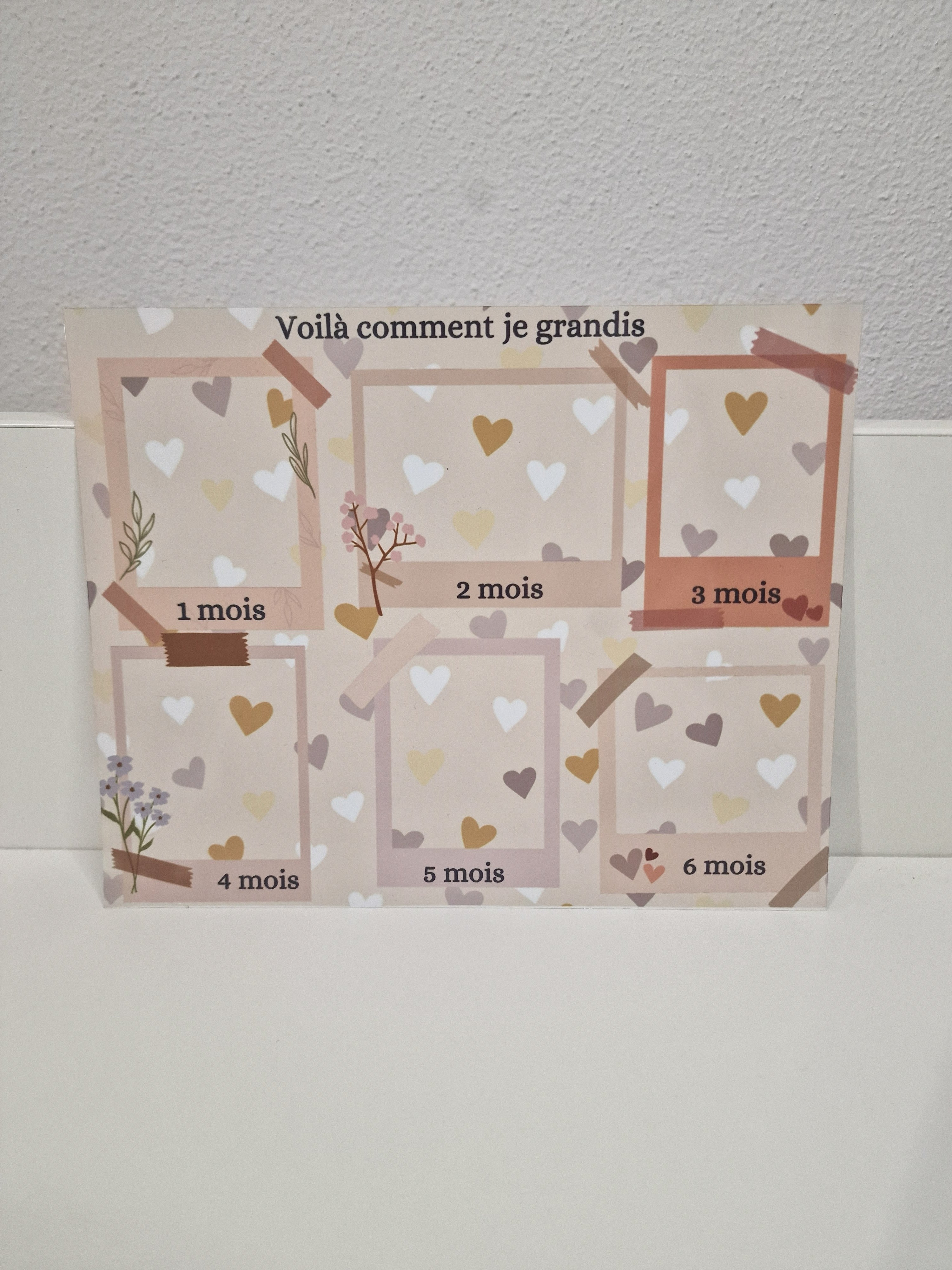 Duo plaque croissance bébé