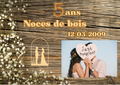 Noces de Bois 5 ans Format : 18 x25,5 cm
