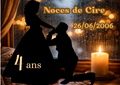 Noces de Cire 4 ans Format : 18 x25,5 cm