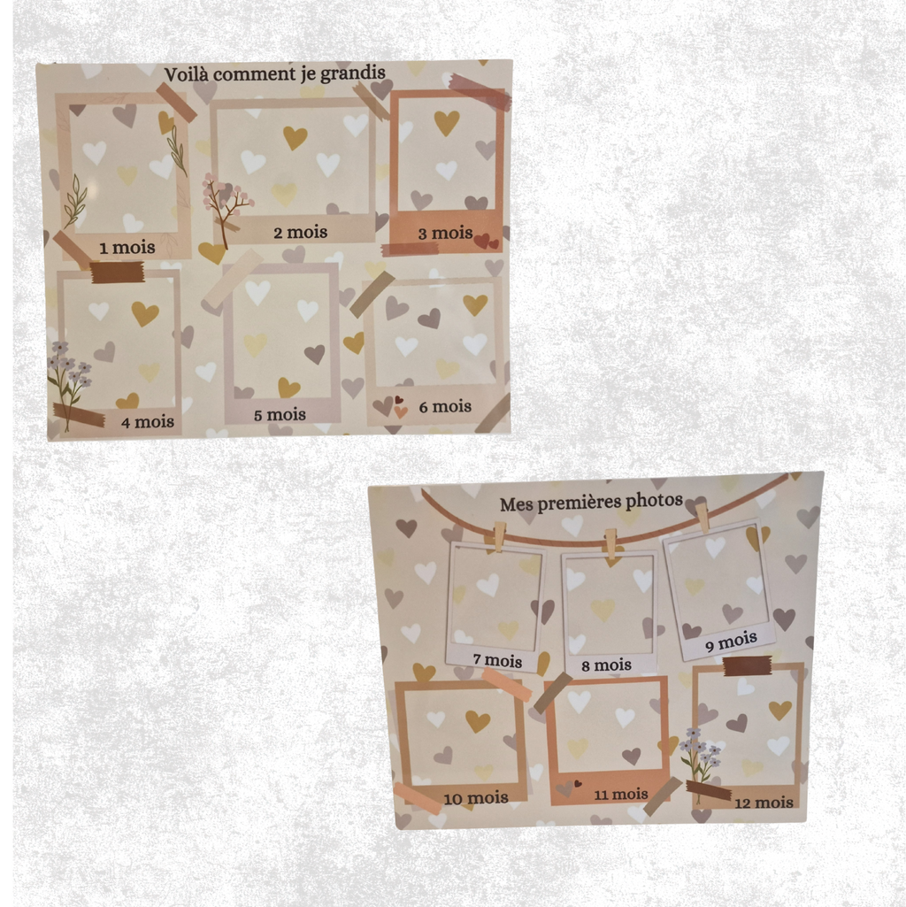 Duo plaque croissance bébé