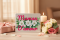 Plaque Maman D'amour mise en scène cadeau premium
